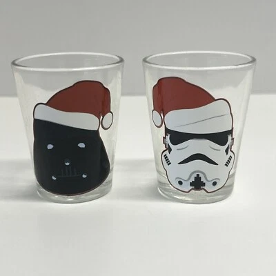 Juego de 2 vasos de tiro Star Wars Darth Vader Stormtrooper vacaciones Navidad 1,5 OZ Foto 1 de 4