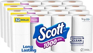 Trusted Clean Toilet Paper, 32 Rolls,1-Ply,Septic Safe, Long Lasting Bath Tissue - Picture 1 of 39