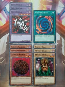 Yugioh Set Skull Knight Ancient Brain Tainted Wisdom Fusion Polymerization NM - Picture 1 of 5