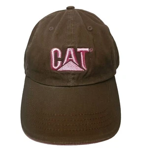 Brown CAT Baseball Cap Hat witj Pink Embroidered CAT Logo  - Picture 1 of 8