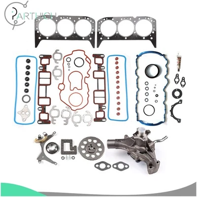 Juego completo de juntas kit de cadena de distribución bomba de agua para 99-05 GMC Savana 1500 2500 4,3 L Foto 1 de 4