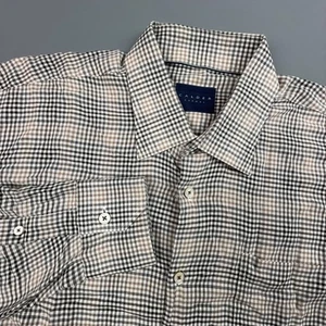 Calder Carmel Hemd Herren L hellbraun schwarz Glen Plaid Micro Check Office Limited 1/150 - Bild 1 von 8