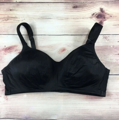 Lane Bryant Cacique Satin No Wire Bra Size 40C Black - Image 1 of 4