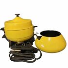 Poêle vintage GE General Electric Entertainer - pot à fondue - poêle rétro jaune