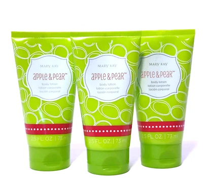 LOCIÓN CORPORAL MARY KAY MANZANA Y PERA ~ EDICIÓN LIMITADA ~ LOTE DE 3 ~ TAMAÑO COMPLETO ~ DISCO Y RARO Foto 1 de 3