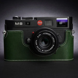 Half Case Covers Genuine Leather Camera Bag Fit for LEICA M8 M9 M9P M-E Handmade - Picture 1 of 24
