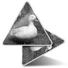 2 x Triangle Stickers  10cm - BW - White Call Duck Ducks Cute  #38227