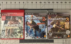 Playstation 3 PS3 Uncharted 1, 2-3- GOTY BUNDLE - Picture 1 of 4