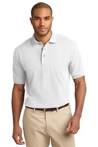 Port Authority Mens Short Sleeve Heavyweight Cotton Pique Polo Shirt K420 - Picture 1 of 42