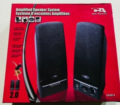 CYBER ACOUSTICS AMPLIIFIED SPEAKER SYSTEM BRAND NEW IN BOX AMERICAN SELLER - Image 1 of 4