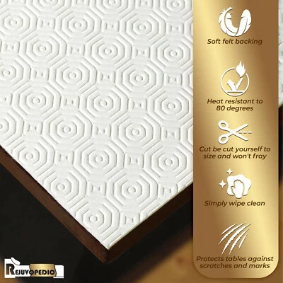 Table Protector Cloth Heat Scratch Resistant Tablecloth Wipeable Wipe Clean PVC - Image 1 of 4