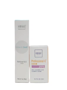 OBAGI Retinol 0.5 Cream (1 oz.) & Professional-C Serum 20% (0.17 oz) SET - Picture 1 of 1