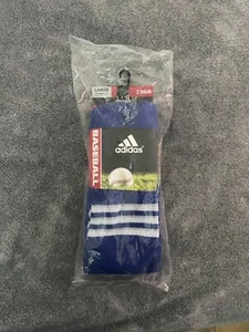 Adidas, Rivalry Dark Navy Blue OTC Baseball Socks, 2Pk. Size Large Shoe SZ 9-13 - Picture 1 of 4