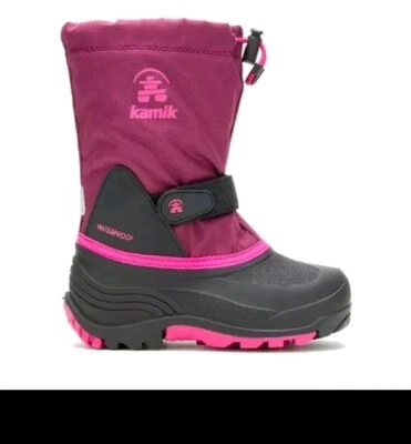 KAMIK Kids' Unisex Waterbug 5 Waterproof Warm Winter Snow Boots, Size 2 Grape  - Image 1 of 4