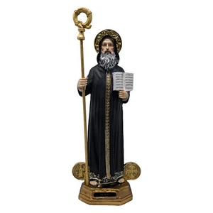 MrcjSales Saint Benedict Statue | Multiple Sizes | Realistic Gold & Black Design - Picture 1 of 15