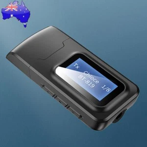USB Bluetooth Audio Transmitter Receivers AUX Jack LCD Wireless Music Adapter - Afbeelding 1 van 12