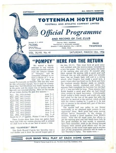 TOTTENHAM v PORTSMOUTH 1955/56 Spurs Official Match Programme - Bild 1 von 1