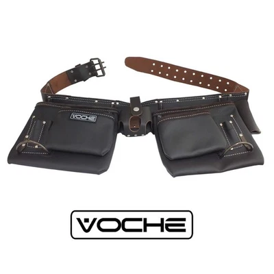 365 ONLINE - VOCHE® VOCHE® HEAVY DUTY 12 POCKET OIL TANNED LEATHER DOUBLE TOOL BELT JOINER NAIL