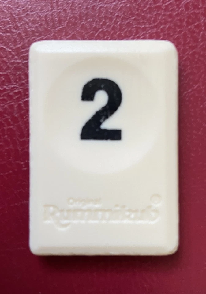 Tuile chiffre 2 deux noir pièce Rummikub Le rami des chiffres - Photo 1/1