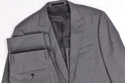 Hugo Boss Havel Guabello 120s One Button Peak Wool Gray Suit 40 R Pants 34x30 - Image 1 of 4