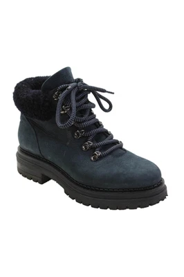 Botas al tobillo M Gemi para mujer con ribete de piel sintética con cordones azul oscuro talla 37,5 EUR Foto 1 de 4