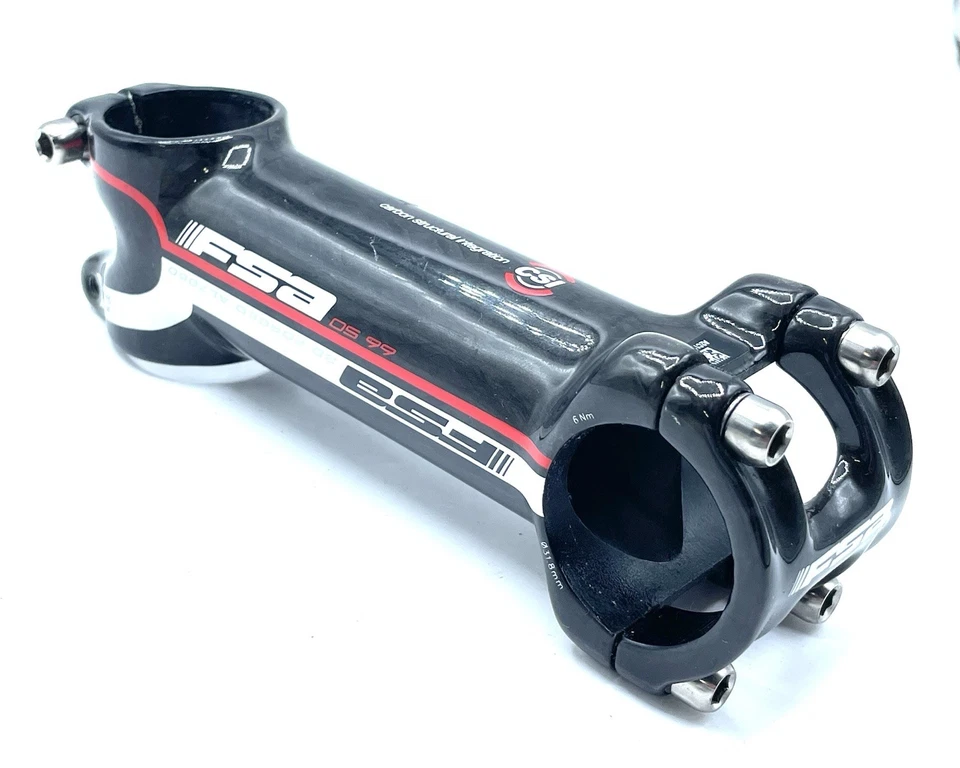 Шток из углеродного волокна FSA OS-99 длина 110 мм / 31,8 мм / титановые болты / 6 градусов - Изображение 1 из 4