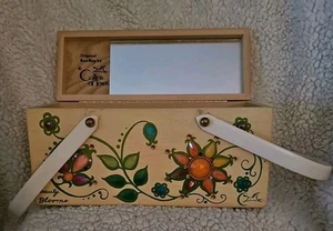 Enid Collins Vintage Wooden Box Bag - 1950's- "BEAUTY BLOOMS" - Picture 1 of 6