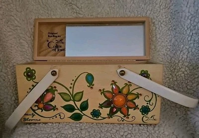 Enid Collins Vintage Wooden Box Bag - 1950's- "BEAUTY BLOOMS" - Image 1 of 4