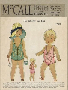 McCall 1792 Pattern BUTTERFLY SUNSUIT Playsuit Embroidered Large 4/5 - Picture 1 of 6