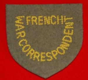 PARCHE DE ALAMBRE LINGOTES CORRESPONSAL DE GUERRA FRANCESA DE LA SEGUNDA GUERRA MUNDIAL FRANCIA LIBRE EJÉRCITO COPIA - Imagen 1 de 1