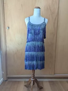 Purple/ grey Flapper Dress Size EU40 EUC - Picture 1 of 9