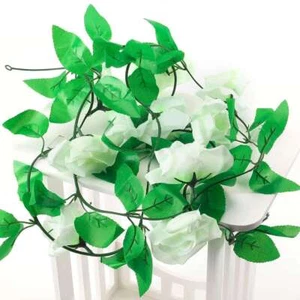 7.5Ft Artificial Flowers Silk Rose Flower Vine Ivy Hanging Wedding Garland Decor - Picture 1 of 17