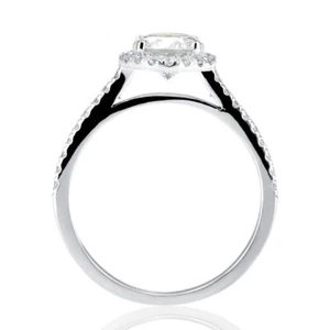 2 CT Real Diamond Engagement Ring Round Cut H/SI2 950 Platinum - Picture 1 of 7