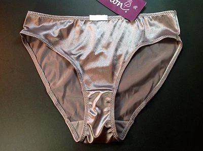 Women Panties,Bikinis"Ilusion"Size S. Mocha Satin Soft Silky W/Decoration Mexico - Image 1 of 4