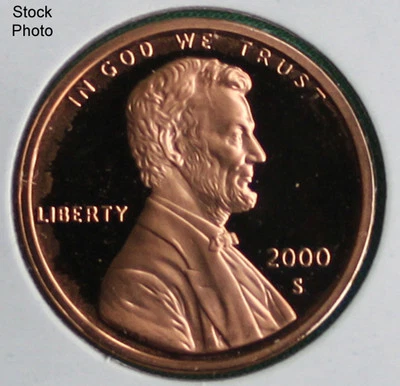 Moneda gema de un centavo Lincoln Memorial 2000 S prueba Estados Unidos San Francisco como nueva Foto 1 de 2