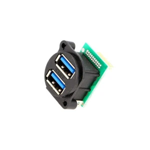 CP30097 Buchse USB A für Frontplatten,schraubbar Stiftleiste doppelt CLIFF - Picture 1 of 1