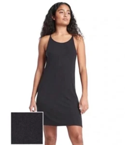 ATHLETA WOMEN'S BLACK SLEEVELESS SOFT WELL RESTED RIB SLEEP DRESS Sz 3X - Picture 1 of 6