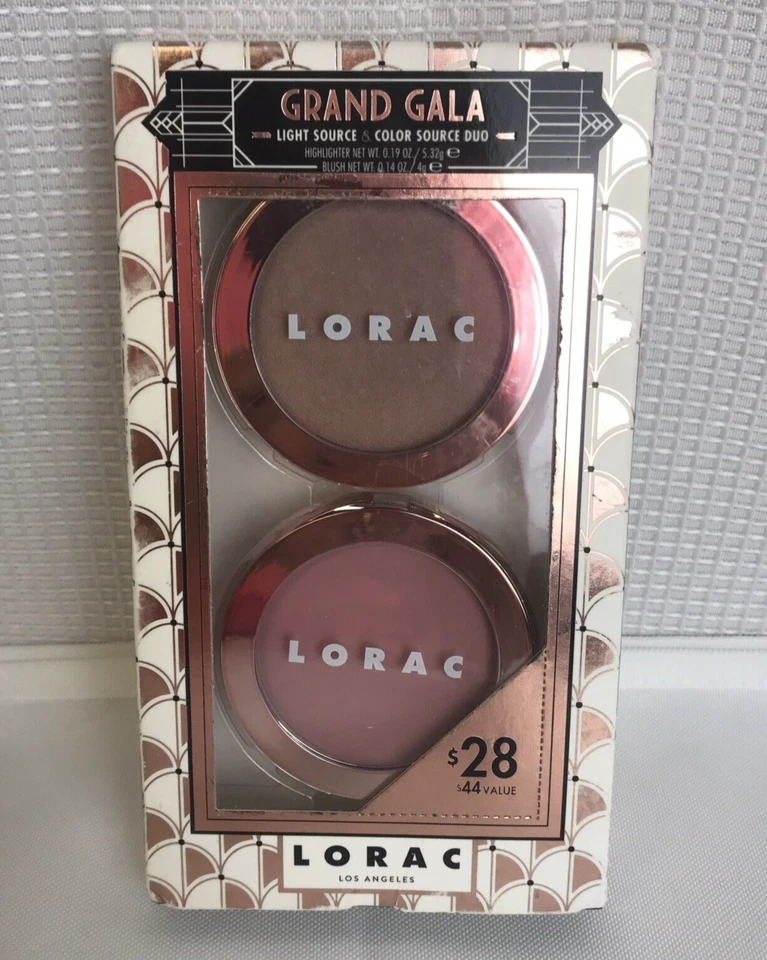 LORAC Grand Gala Duo Fuente de Luz y Fuente de Color Construible Rubor Rosa Nuevo/Sellado Foto 1 de 4