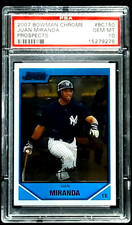 2007 Bowman Chrome Prospects #BC150 Juan Miranda RC Rookie PSA 10 Gem Mint Pop 2