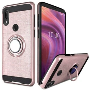 For Alcatel 3V (2019) Metallic Brushed Magnetic Ring Stand 360 Degree Rotation C - Picture 1 of 1