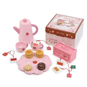Mother garden wood toy wild strawberry tea pot tea set play - Picture 1 of 4