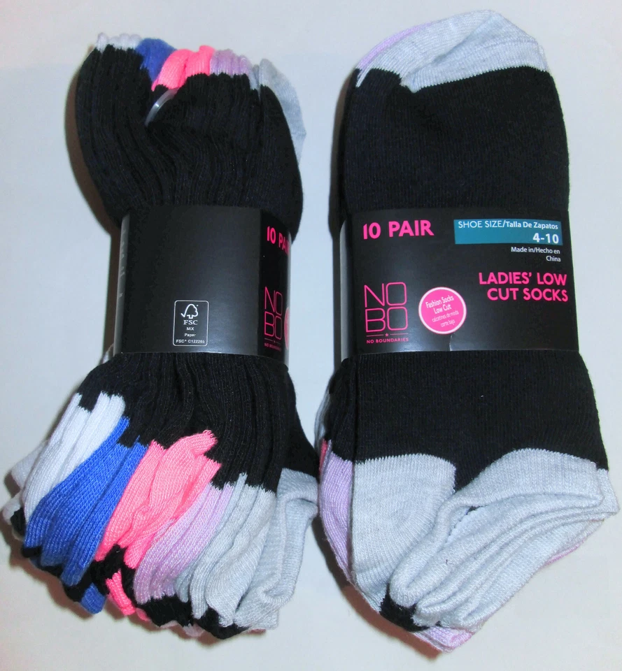 10 пар женских легких тоньше низких носков без границ (Nobo) - Изображение 1 из 4