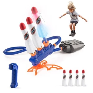 New Bounce Rocket Launcher for Kids - Adjustable 2-in-1 Jump Rocket Set - Picture 1 of 15