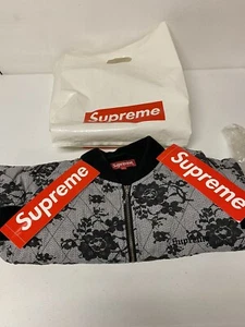 Surpreme Quilted Lace Bomber Jacket -white size-xl - Picture 1 of 6