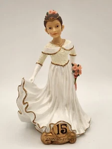 Quinceanera Girl Figurine Cake Topper 15th Birthday Resin 6" x 3 1/2" ~FREE SHIP - Picture 1 of 5