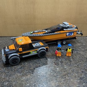 LEGO 60085 City: 4x4 with Powerboat 99.9% Complete Missing 1 Sticker - No Manual