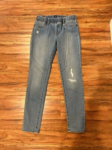 Gap Denim Jeans Girls Sz 14 Stretch Jegging Distressed Pull-On Elasticized waist - Picture 1 of 7