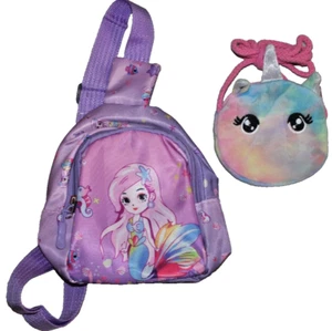 KIDS CROSSBODY MERMAID & UNICORN BACKPACK Lot - Picture 1 of 15