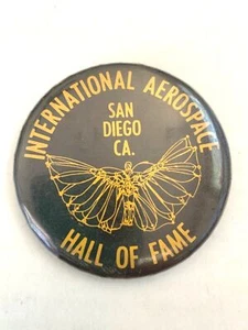 San Diego CA Vintage Pinback International Aerospace Hall of Fame Button Pin - Picture 1 of 4