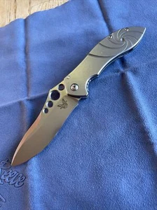 Benchmade 635 Mini Skirmish Blackwood Folding Knife Rare Discontinued - Picture 1 of 13